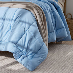 Classic Cool Cotton Percale Comforter - Porcelain Blue, Full/Queen