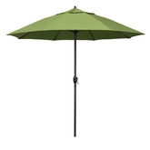 Round Outdoor Patio Umbrella, Aluminum with Auto Tilt Crank - Bronze Finish, Ginkgo, 9'