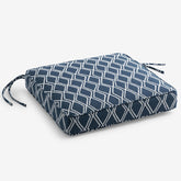 Replacement Boxed Edge Chair Cushion - Voyage Indigo, 21 in. x 19 in.