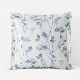 Garden Leaf Premium Smooth Wrinkle-Free Sateen Sham - Blue Multi, Euro