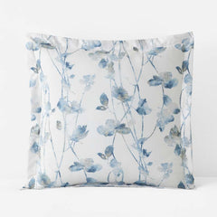 Garden Leaf Premium Smooth Wrinkle-Free Sateen Sham - Blue Multi, Euro