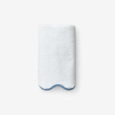 Scalloped Edge Hand Towel - Light Blue