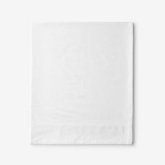 Classic Cool Cotton Percale Solid Flat Bed Sheets - White, Twin