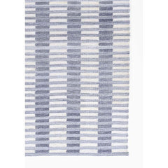 Handwoven Checked Plaid Performance Rug - Blue, 2' 3" x 8' Runner