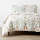 Forest Animals Classic Cool Organic Cotton Percale Comforter Set - Ivory, Full/Queen
