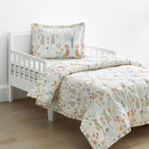 Forest Animals Classic Cool Organic Cotton Percale Toddler Comforter Set - Ivory, Toddler