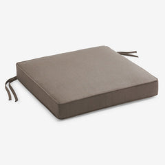 Replacement Boxed Edge Chair Cushion - Taupe, 20 in. x 20 in.