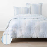 Blossoms and Stripes Classic Cool Cotton Percale Comforter - Squiggle Stripe, Twin/Twin XL