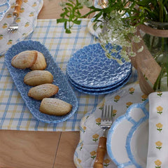 Hydrangea Serving Platters, Set of 2 - Blue