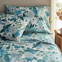 Garden Party Classic Cool Cotton Percale Bed Sheet Set - Teal, Twin