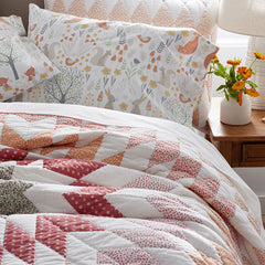 Forest Animals Classic Cool Organic Cotton Percale Sham - Ivory Multi, Standard