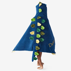 Hooded Towel - Navy Dino