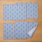 Ari Reversible Placemats, Set of 4 - Yellow Blue
