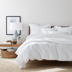 Brushed Cotton Sheet Set - White, Queen