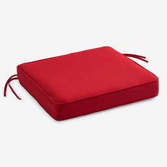 Replacement Boxed Edge Chair Cushion - Jockey Red, 20 in. x 20 in.