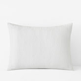 Premium Smooth Cotton Sateen Solid Quilted Sham - White, Standard