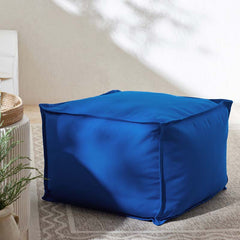 Indoor/Outdoor Pouf - Pacific Blue, Medium