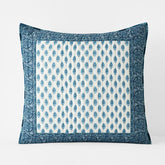 Mona Reversible Quilted Sham - Blue/White, Euro