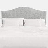 Saddle Textured Linen Headboard - Pumice, Cal King