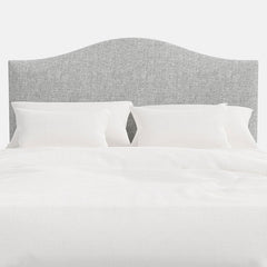Saddle Textured Linen Headboard - Pumice, King
