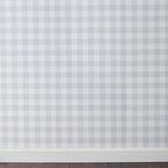 Ditsy Gingham Removable Wallpaper - Gray, Swatch