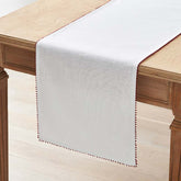 Pom Fringe Table Runner - Red, 16 in. x 108 in.