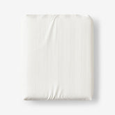 Dobby Stripe Classic Smooth Wrinkle-Free Sateen Fitted Bed Sheet - Cream, Twin XL