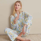 Cotton Modal Women's Button-Down Pajama Set - Spring Garden, S