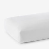 Luxe Ultra-Cozy Cotton Velvet Flannel Fitted Bed Sheet White, Full