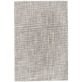 Crosshatch Hand Hooked Wool Rug - Gray, 5' x 8'