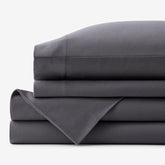 Classic Ultra-Cozy Cotton Velvet Flannel Bed Sheet Set - Stone Gray, Twin