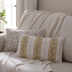 Floral Sprigs Reversible Decorative Lumbar Pillow Cover - Multi, 12 in. x 21 in.