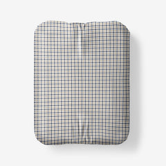 Classic Stripes and Plaids Cool Yarn-Dyed Cotton Percale Fitted Bed Sheet - Mini Check Multi, King