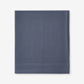 Luxe Ultra-Cozy Cotton Velvet Flannel Flat Bed Sheet Slate Blue, King/Cal King