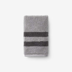 Mirage Aegean Cotton Reversible Stripe Hand Towel - Slate Gray
