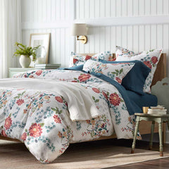 Holiday Print Classic Ultra-Cozy Cotton Velvet Flannel Sham - Vintage Blooms, Standard