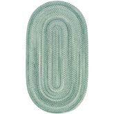 Bambini Braided Chenille Rug - Aqua, 4' x 6' Oval