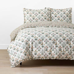 Garden Patch Reversible Garment Washed Cotton Percale Comforter Set - Multi, King/Cal. King