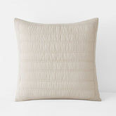 Premium Breathable Washed Linen Solid Quilted Sham - Linen, Euro