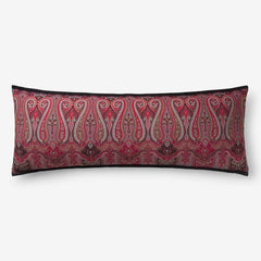 Aadrika Decorative Lumbar Pillow Cover - Red, 14 in. x 40 in.