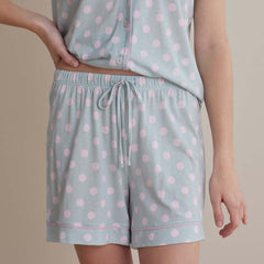 Cotton Modal Women's Shorts Set - Pretty Dot, M