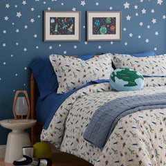 Planets & Rockets Wall Art - Blue