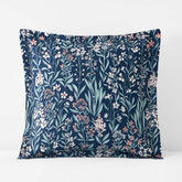 Julienne Classic Cool Cotton Percale Reversible Sham - Mini Floral Navy, Euro