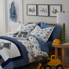 Construction Trucks Wall Art - Green