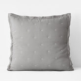 Reversible Premium Breathable Relaxed Linen Quilted Sham - White/Gray, Euro