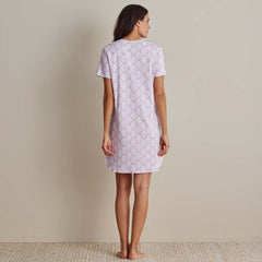 Printed Pima Cotton Women's Nightgown - Lisbon Mauve, XL