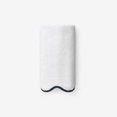 Scalloped Edge Hand Towel - Navy