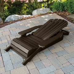Folding and Reclining Adirondack Chair - Bark