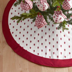Flower Holiday Ornaments, Set of 3 - Red