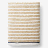 Mélange Stripe Reversible Cotton Bath Sheet - Taupe